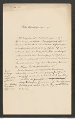 k.k. naturhistorisches Hofmuseum, Intendanzakten 1885-1896 (Hauer), Aktenzahl Z.499/1890, Seite 1